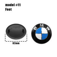 (82 mm Azul Blanco, 2 piezas) 1/2 piezas Emblema de capó delantero de coche de 82 mm 74 mm logotipo