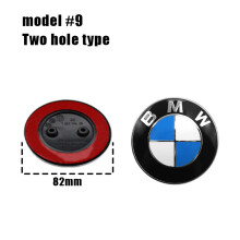(2 agujeros Azul Blanco, 2 piezas) 1/2 piezas 82 mm 74 mm Emblema de capó delantero logotipo de male