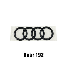 (Negro brillante 192 mm) Para AODI A4 2008-2017 Logotipo de 4 anillos ABS negro Emblema adhesivo par