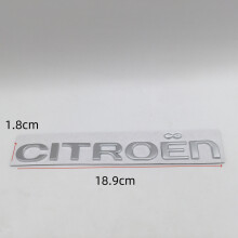 (letras plateadas) 1 unidad Letras metálicas 3D para Citroën Emblema para capó delantero Pegatina pa