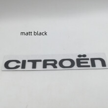 (letras negras mate) 1 unidad Letras metálicas 3D para Citroën Emblema de capó delantero Pegatina de