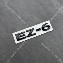 (EZ-6 negro) Emblema negro para guardabarros de coche, pegatina para maletero, pegatina con el logot