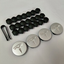 (25 Plata Negro, China continental) 4PCS 25PCS 56mm para Tesla Model 3 Y S/X nuevo Model Y Juniper T