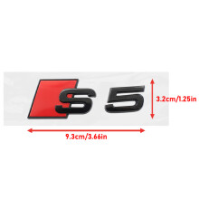 (S5 Pequeño 1 unidad) Emblema de parrilla del capó delantero de 192 mm 273 mm Pegatinas para maleter