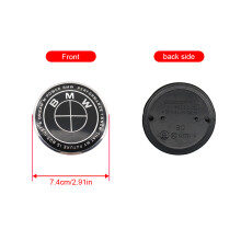 (1 pieza de 74 mm, Thunder All Black) 1/4/7 piezas Cubierta central del cubo de rueda del coche Adhe