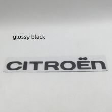 (letras negras brillantes) 1 unidad de letras metálicas 3D para Citroën, emblema para capó delantero