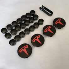 (25 Negro brillante Rojo, China continental) 4PCS 25PCS 56 mm para Tesla Model 3 Y S/X nuevo Model Y