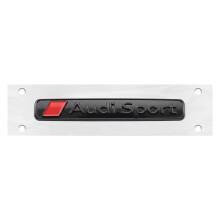 (Audi Sport 1 unidad) Emblema de parrilla delantera para capó de coche de 192 mm y 273 mm, pegatinas