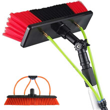Water Fed Pole 36FT 11M Telescopic Window Cleaning Brush with 360 Rotating Head for Windows and Solar Panels
