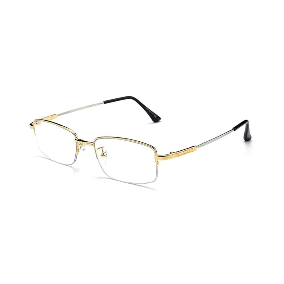 Gold Anti Glare Reading Glasses 2.0 Frame, Anti Fatigue Ar Coated Lenses For Men And Women