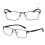 2 Pairs Mens Blue Light Reading Glasses 2.5x, Metal Rectangular Computer Readers with Full Magnification 1