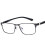 2 Pairs Mens Blue Light Reading Glasses 2.5x, Metal Rectangular Computer Readers with Full Magnification 3