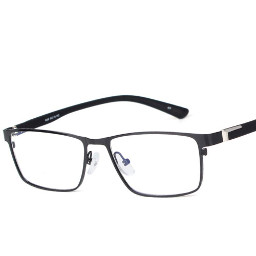 2 Pairs Mens Blue Light Reading Glasses 2.5x, Metal Rectangular Computer Readers with Full Magnification 2