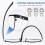 2 Pairs Mens Blue Light Reading Glasses 2.5x, Metal Rectangular Computer Readers with Full Magnification 4