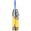 Windproof Refillable Butane Lighter with Adjustable Flame and Visible Fuel Window for Camping BBQ Yellow 1