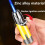 Windproof Refillable Butane Lighter with Adjustable Flame and Visible Fuel Window for Camping BBQ Yellow 2