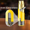 Windproof Refillable Butane Lighter with Adjustable Flame and Visible Fuel Window for Camping BBQ Yellow 3
