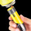 Windproof Refillable Butane Lighter with Adjustable Flame and Visible Fuel Window for Camping BBQ Yellow 5