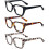 Blue Light Blocking Reading Glasses for Women 3 Pack 1.0 Magnification Stylish Spring Hinge Frames 2