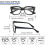 Blue Light Blocking Reading Glasses for Women 3 Pack 1.0 Magnification Stylish Spring Hinge Frames 4