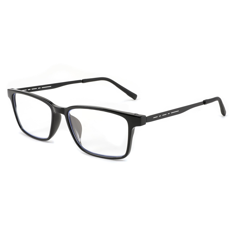 Blue/Light/Black Anti Reading Glasses 2.0X Clear Magnification Weight Flexible Tr90 Titanium Frame