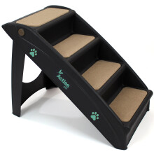 Actiaspet Lightweight Foldable Pet Stairs Black