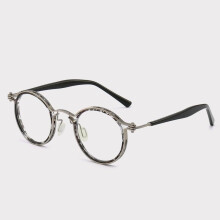 Reading Glasses +2.00 Blue Light Blocking Round Retro Style for Men and Women, Lightweight Spring Hinge Anti Glare Tortoiseshell Silver