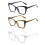 Blue Light Blocking Cat Eye Reading Glasses for Women 3 Pack Oversized Clear +1.5 Magnification 2
