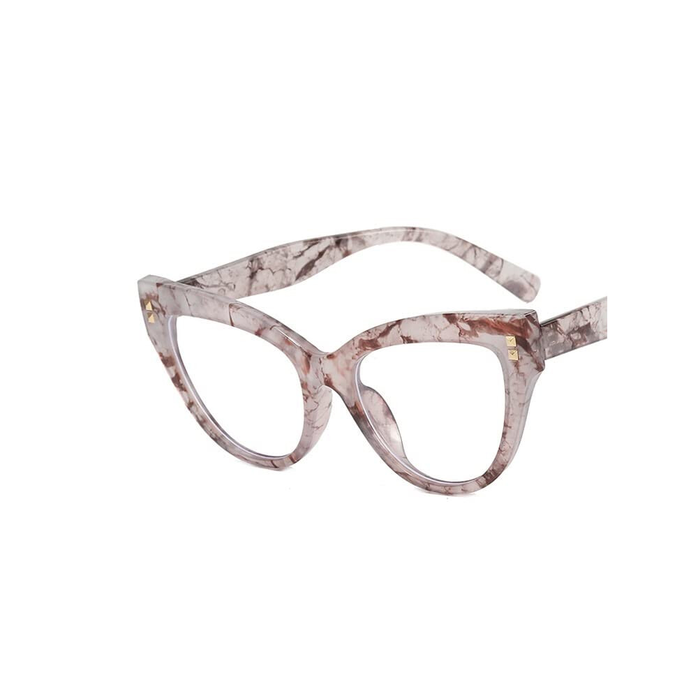 Blue/Light Women's Fashion Cat Eye Reading Glasses, Hd AntiâGlare Computer Readers With Spring Hinge, Hawksbill +0.00