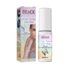 Glitter Tattoo Skin Gel with Aloe Vera  Long-Lasting, Skin-Friendly Body Art Adhesive for Face & Body, Easy to Apply, 8ml