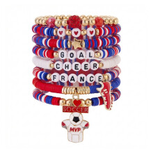 Soccer Themed Bracelets With Football Charm For Women And-10