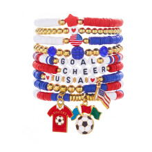 Alloy Soccer Bracelet Set With Fun Football Related Charm-6