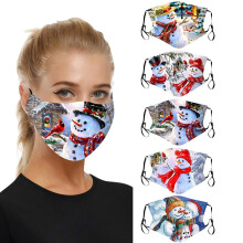 5 Pack Christmas Face Mask and Neck Gaiter, Reusable Breathable Fabric for Outdoor Sports, Adjustable Fit