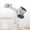 (1) 2pcs Alloy Ceiling Mounted Bracket Corner Wardrobe Rod Clothes Rail Lever Holder 3