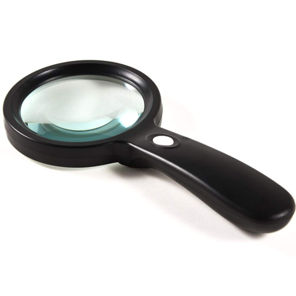 10x LED Handheld Magnifying Glass for Reading and Inspection, HD Optical Lens for Elderly