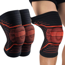 Knee Brace with 360 Compression Support, Breathable Nylon Sleeve for Running Cycling Sports, Large
