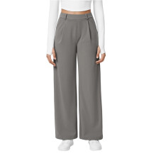 Women's wide-leg stretch work pants, business casual-Gray XXL
