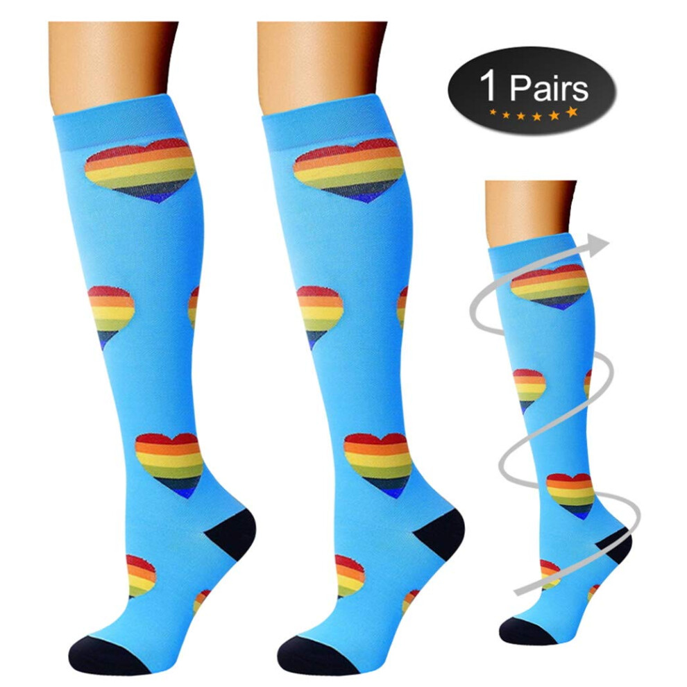 Graduated Compression Socks for Men and Women 1520mmHg Running Travel Varicose Veins Pregnancy