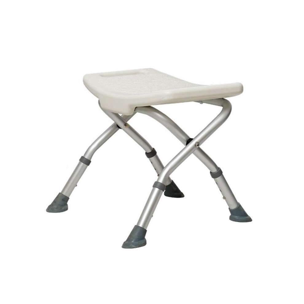 Foldable Adjustable Shower Chair for Elderly and Pregnant Women, NonSlip Aluminum Bath Stool for Bathroom Safety