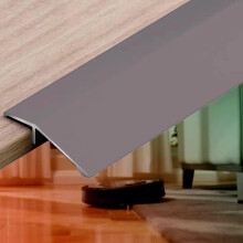 Aluminum Door Threshold Ramp Reducer for Doorways, Smooth Floor Transition Strip, Brown