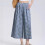Oversized Checkered Capris Pants Loose Fit Lightweight-Green L 4