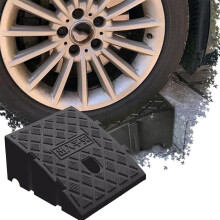 Threshold Ramp 3'6' Rise NonSlip Rubber Curb Ramp for Driveway, Doorway, Garage Entry (Black)
