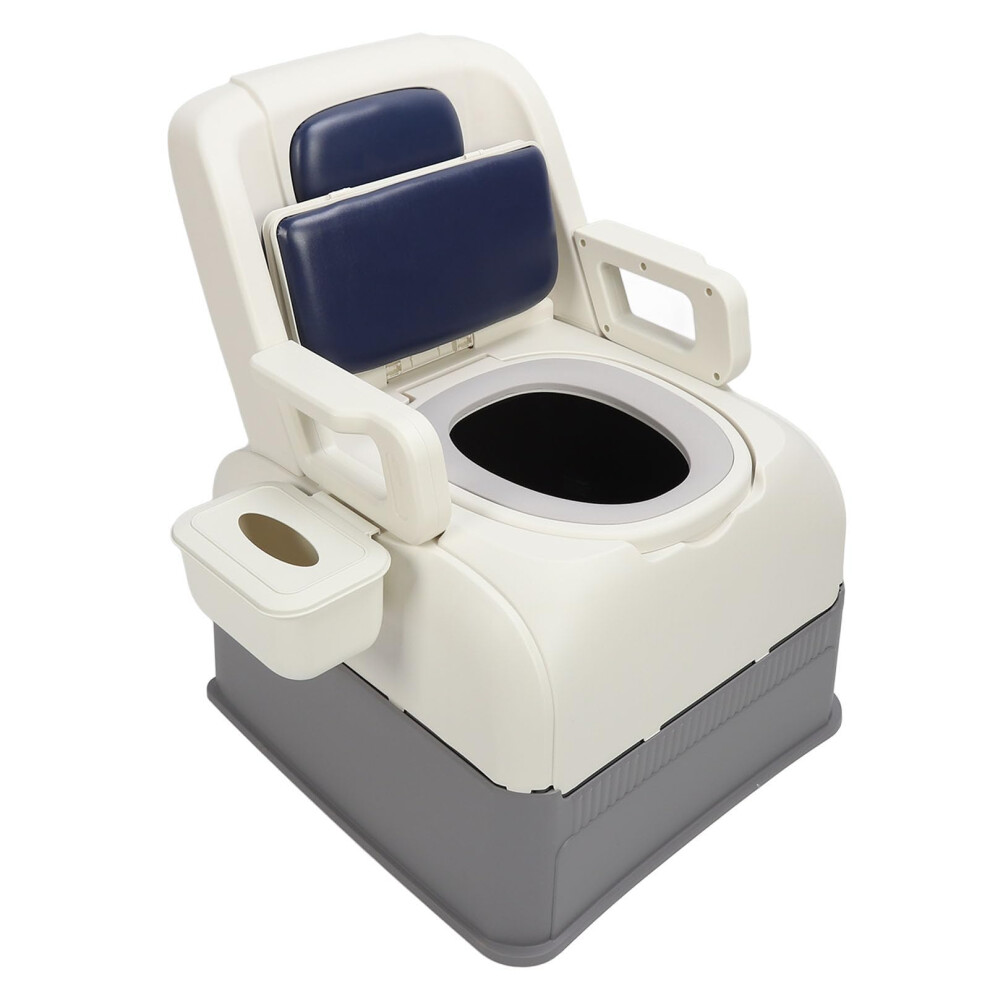 Bedside Commode Chair for Elderly with Odor Sealing System, Detachable Armrests and Wide Comfort Seat