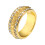 Diamonds Embedded Geometric Rings Pyramid Designs Unisex-7 2