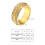 Diamonds Embedded Geometric Rings Pyramid Designs Unisex-7 4