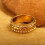 Diamonds Embedded Geometric Rings Pyramid Designs Unisex-7 6