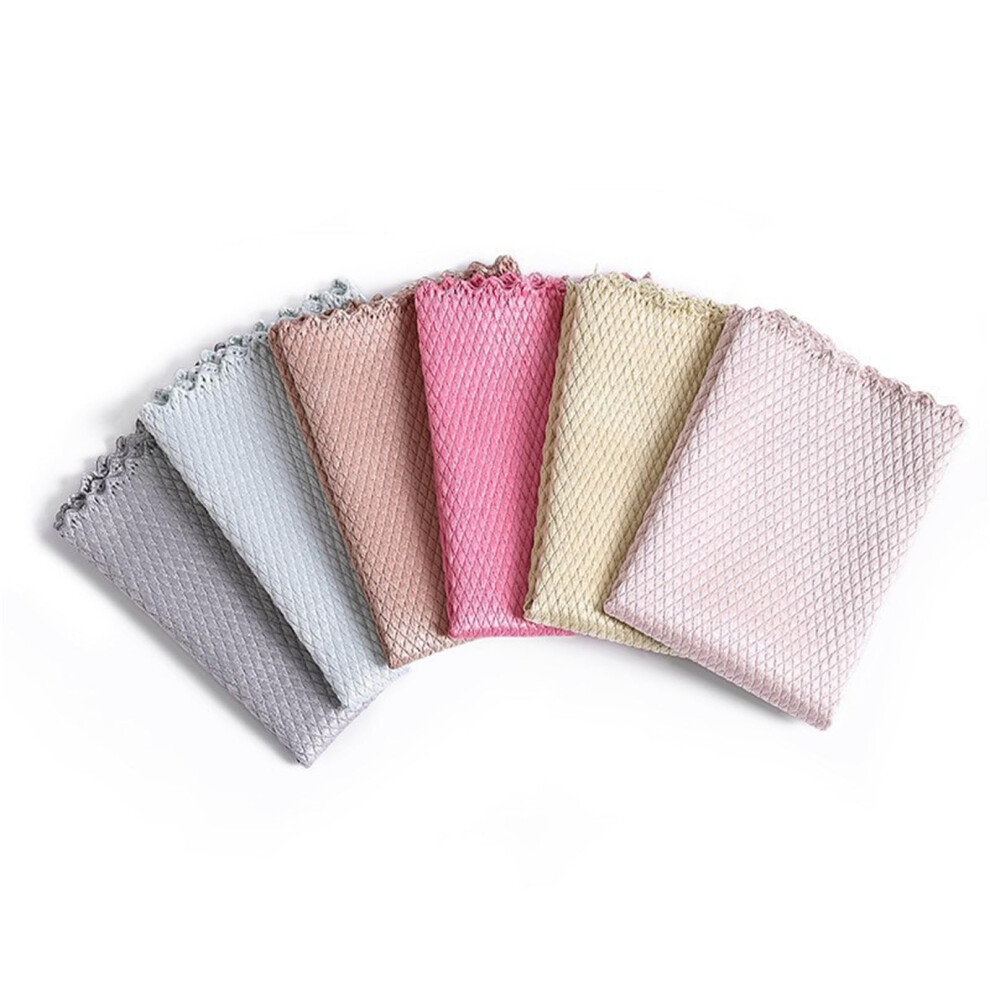 Fish Scale Microfiber Cleaning Cloths Lint Streak For Glass Windows Mirrors Car 25X25cm 20 Pack 9092120360622