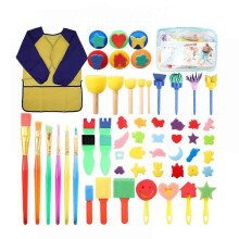 Children's painting sponge 58 sets art tools oil painting early education graffiti DIY supplies set