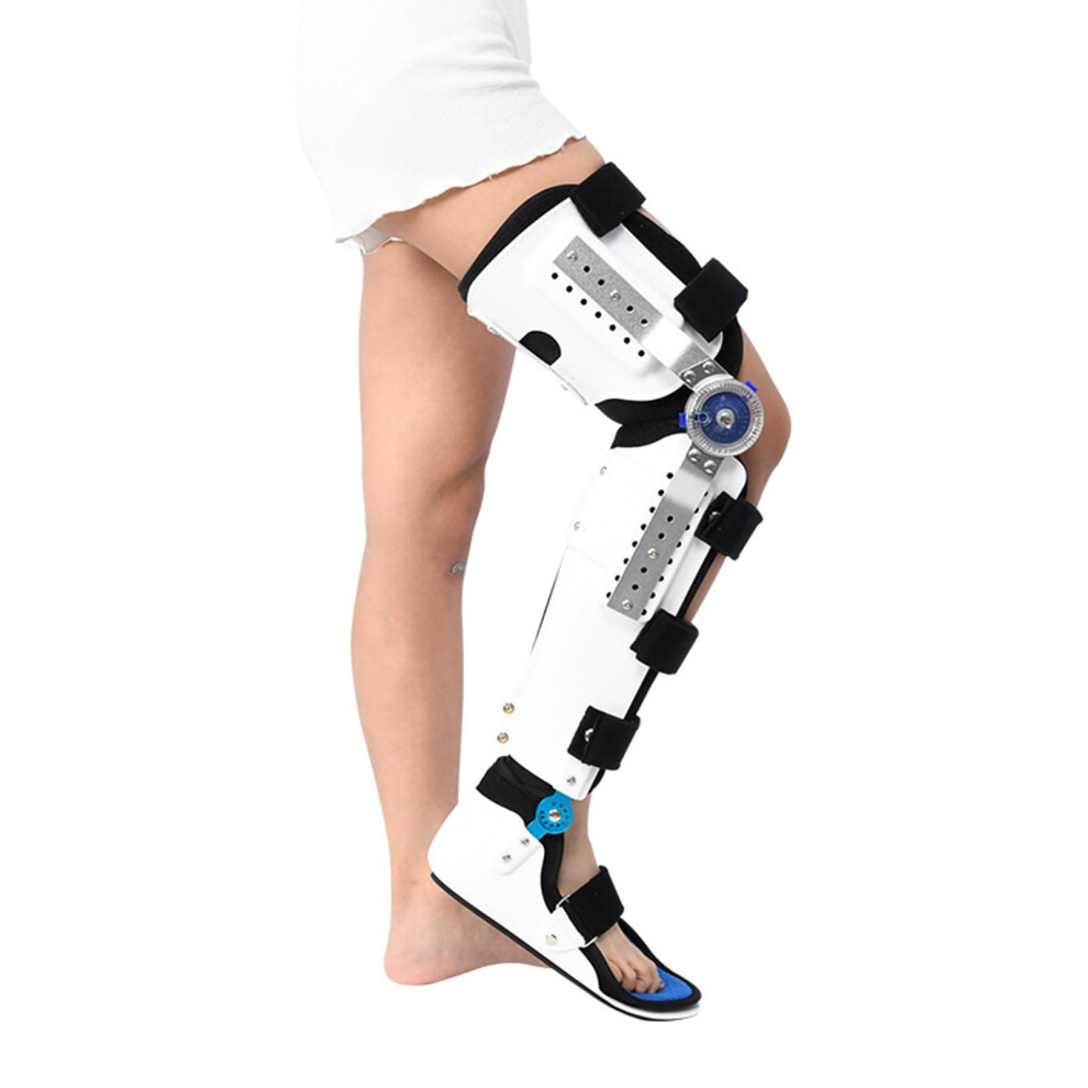 Adjustable Knee Ankle Foot Orthosis with Angle Lock Stability and Breathable Pad for Post Surgery Recovery (Left, M)