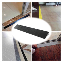 Plastic Threshold Ramp for Wheelchair and Doorway, Non Slip Waterproof Curb Ramp for Home Entrance, Black 100x10x3cm